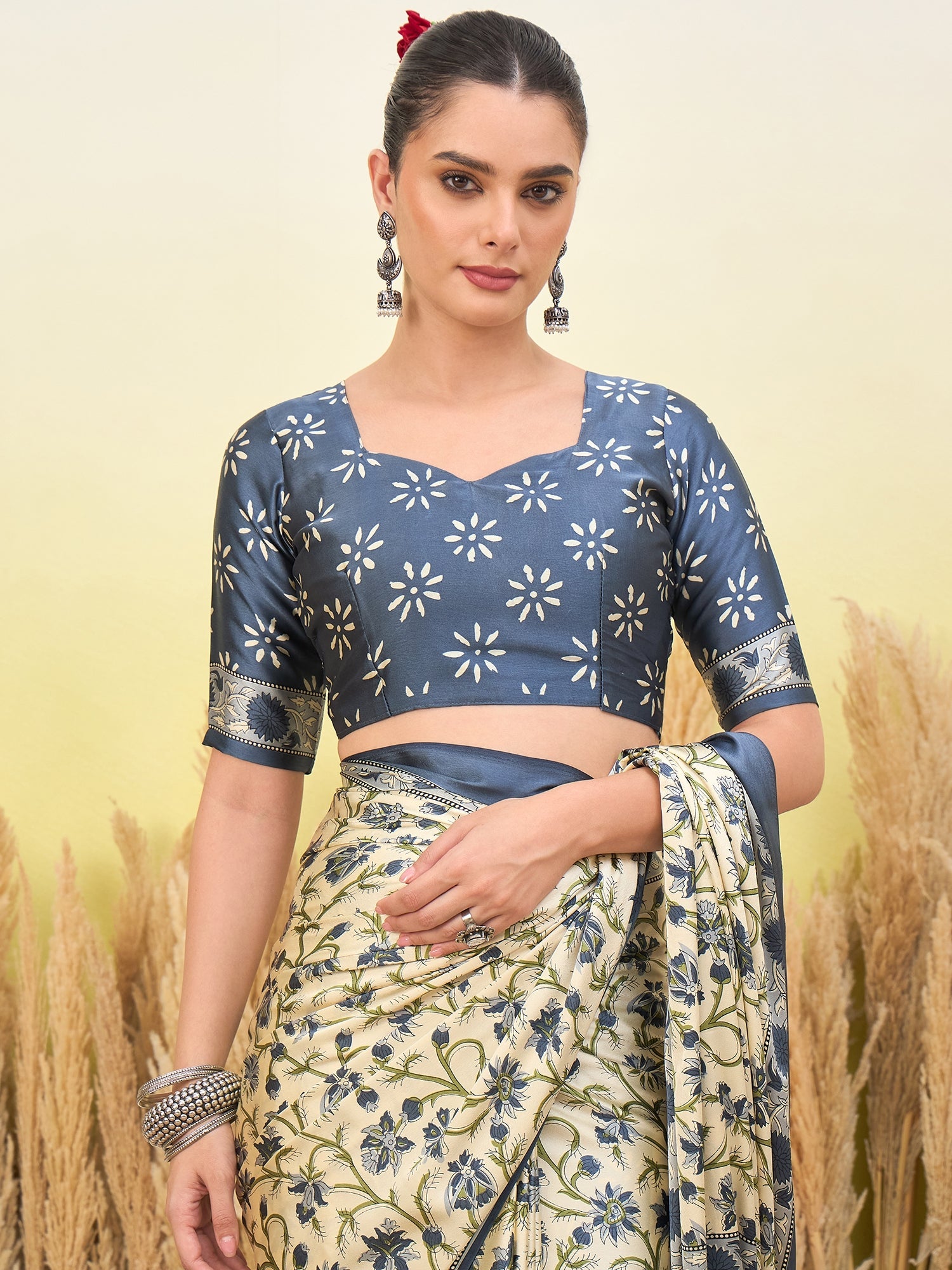 Vedanshi Classic Semi Modal Saree for Traditional Functions ClothsVilla