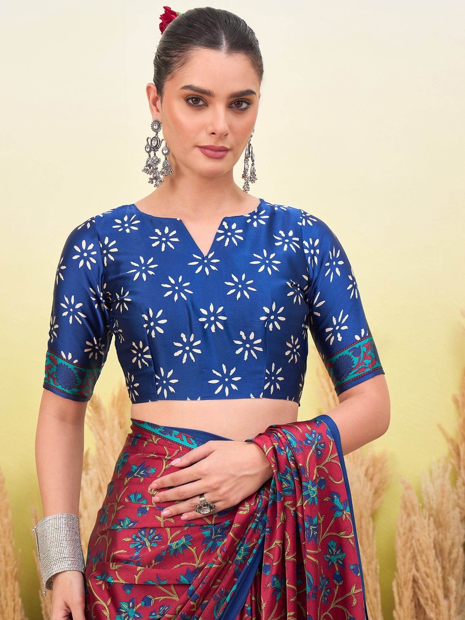 Vedanshi Classic Semi Modal Saree for Traditional Functions ClothsVilla