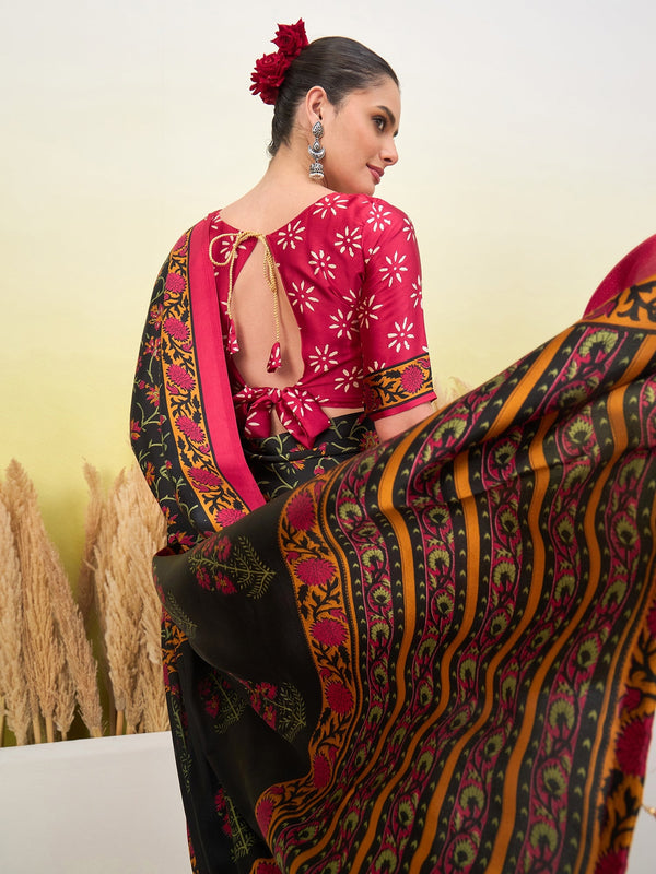 Vedanshi Classic Semi Modal Saree for Traditional Functions ClothsVilla