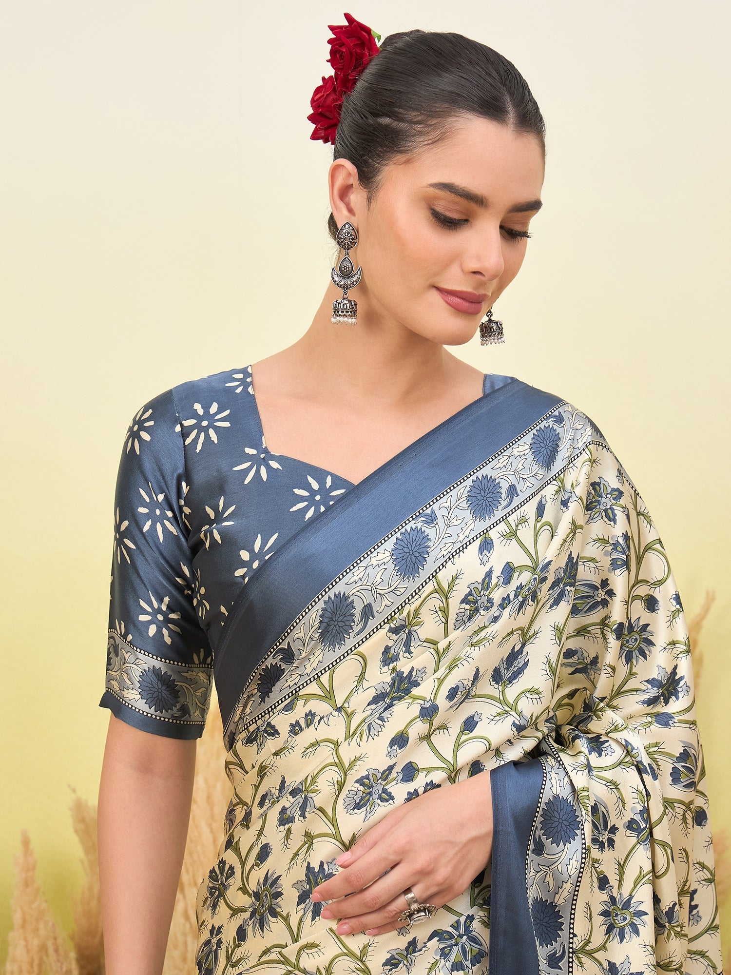Vedanshi Classic Semi Modal Saree for Traditional Functions ClothsVilla