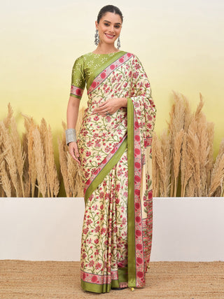 Vedanshi Classic Semi Modal Saree for Traditional Functions ClothsVilla
