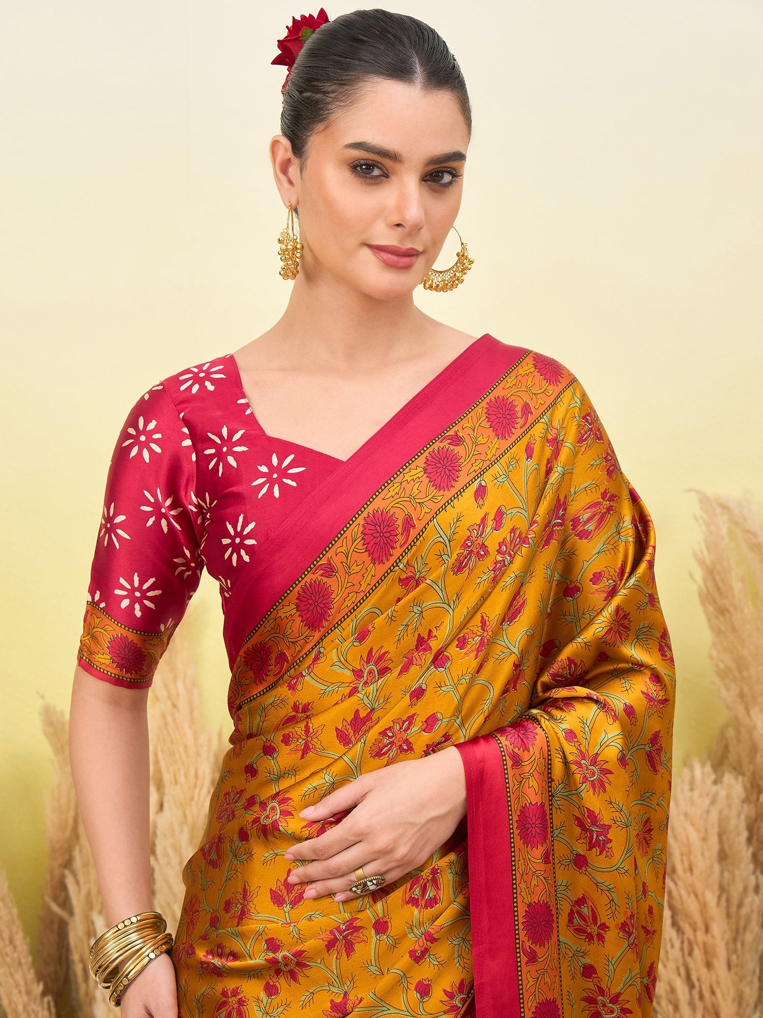 Vedanshi Classic Semi Modal Saree for Traditional Functions ClothsVilla
