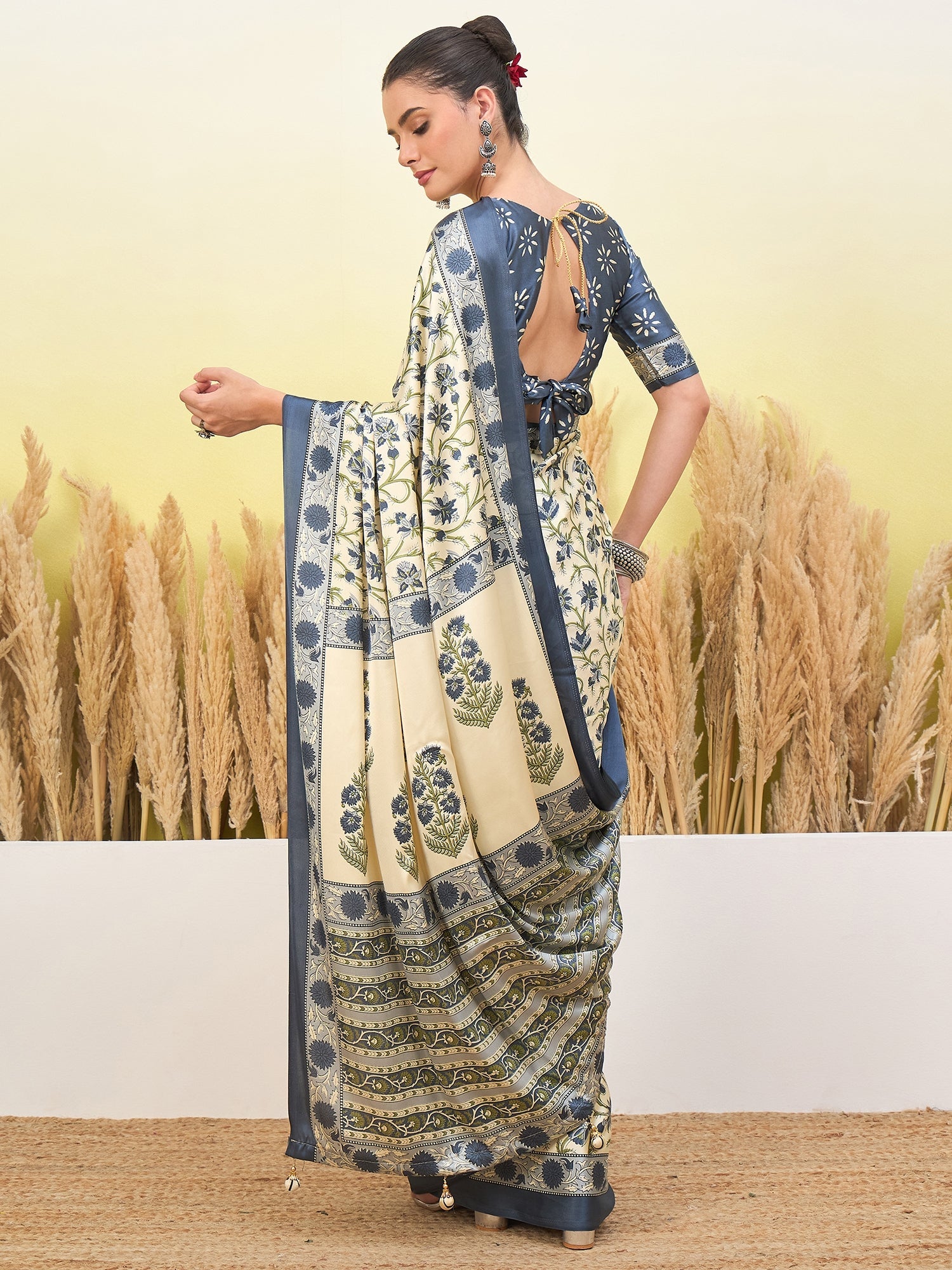 Vedanshi Classic Semi Modal Saree for Traditional Functions ClothsVilla