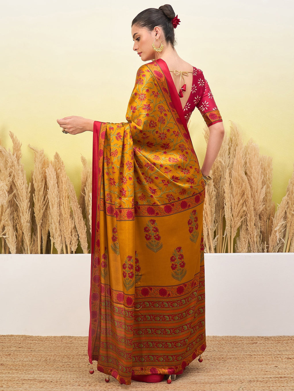 Vedanshi Classic Semi Modal Saree for Traditional Functions ClothsVilla