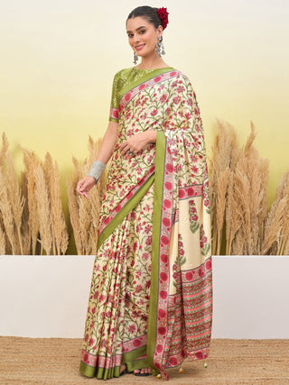 Vedanshi Classic Semi Modal Saree for Traditional Functions ClothsVilla
