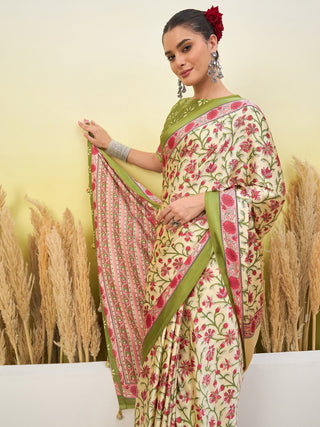 Vedanshi Classic Semi Modal Saree for Traditional Functions ClothsVilla