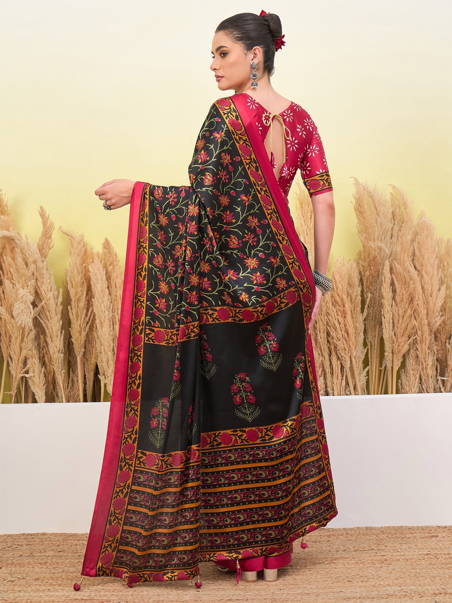 Vedanshi Classic Semi Modal Saree for Traditional Functions ClothsVilla