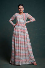 Load image into Gallery viewer, Vibrant Multi-Colored Georgette Dress with Elegant Prints ClothsVilla