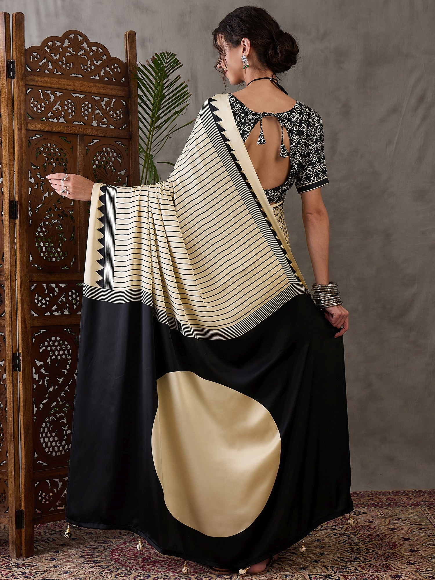 Vihana Graceful Semi Modal Saree for Ethnic Celebrations ClothsVilla