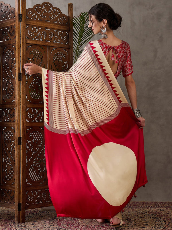 Vihana Graceful Semi Modal Saree for Ethnic Celebrations ClothsVilla