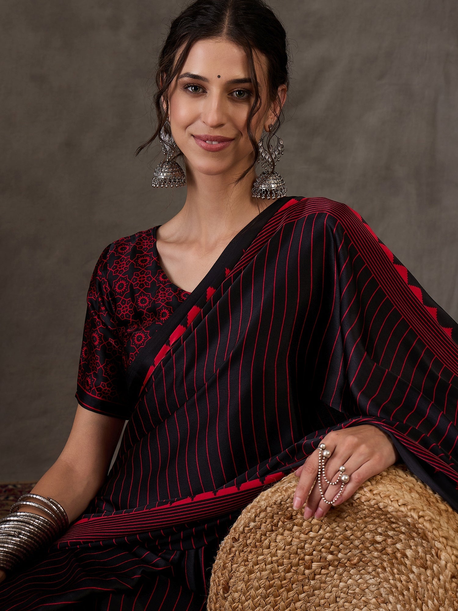 Vihana Graceful Semi Modal Saree for Ethnic Celebrations ClothsVilla