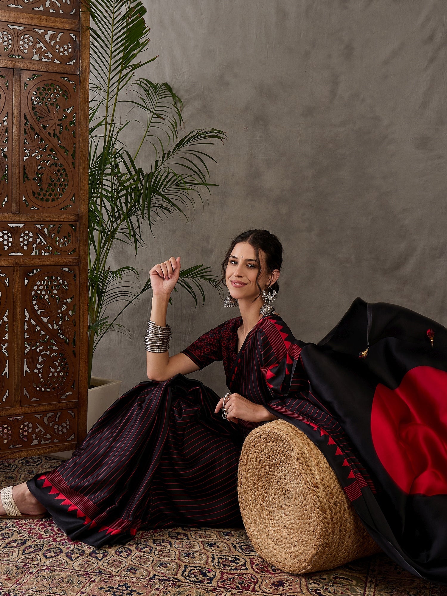 Vihana Graceful Semi Modal Saree for Ethnic Celebrations ClothsVilla