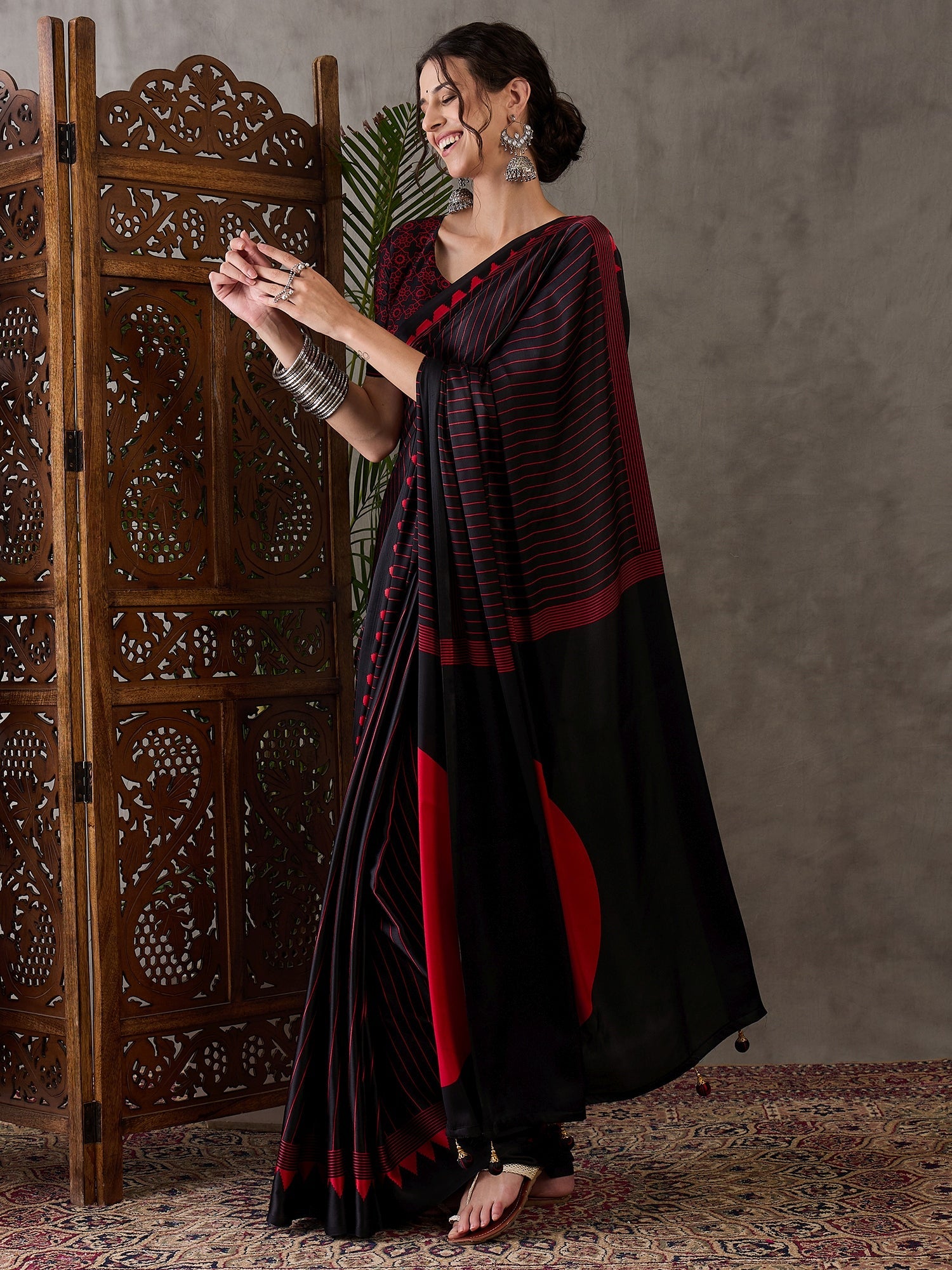 Vihana Graceful Semi Modal Saree for Ethnic Celebrations ClothsVilla