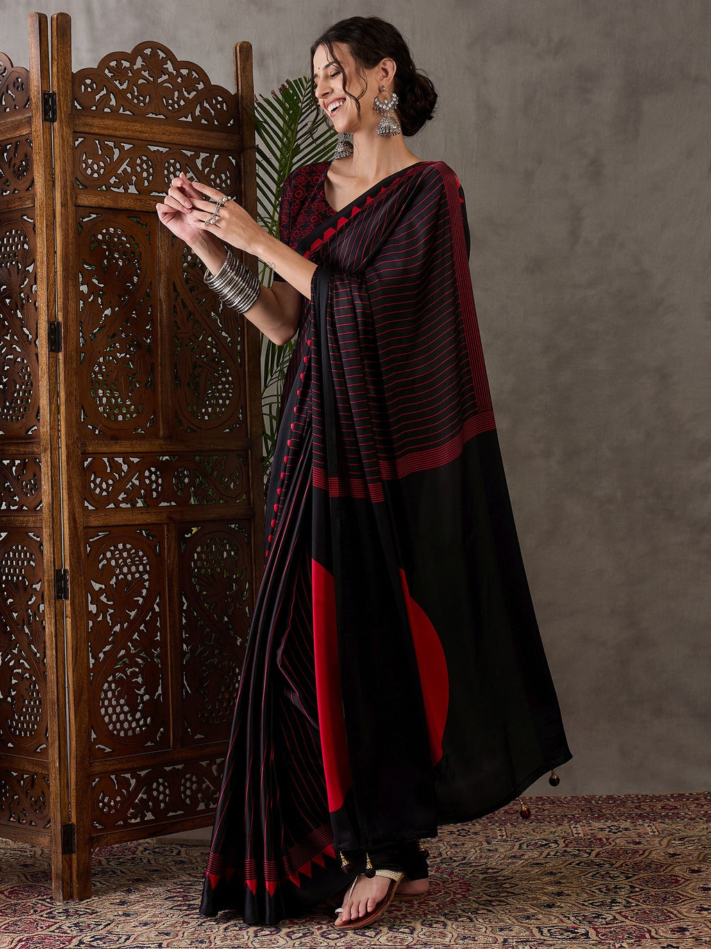 Vihana Graceful Semi Modal Saree for Ethnic Celebrations ClothsVilla
