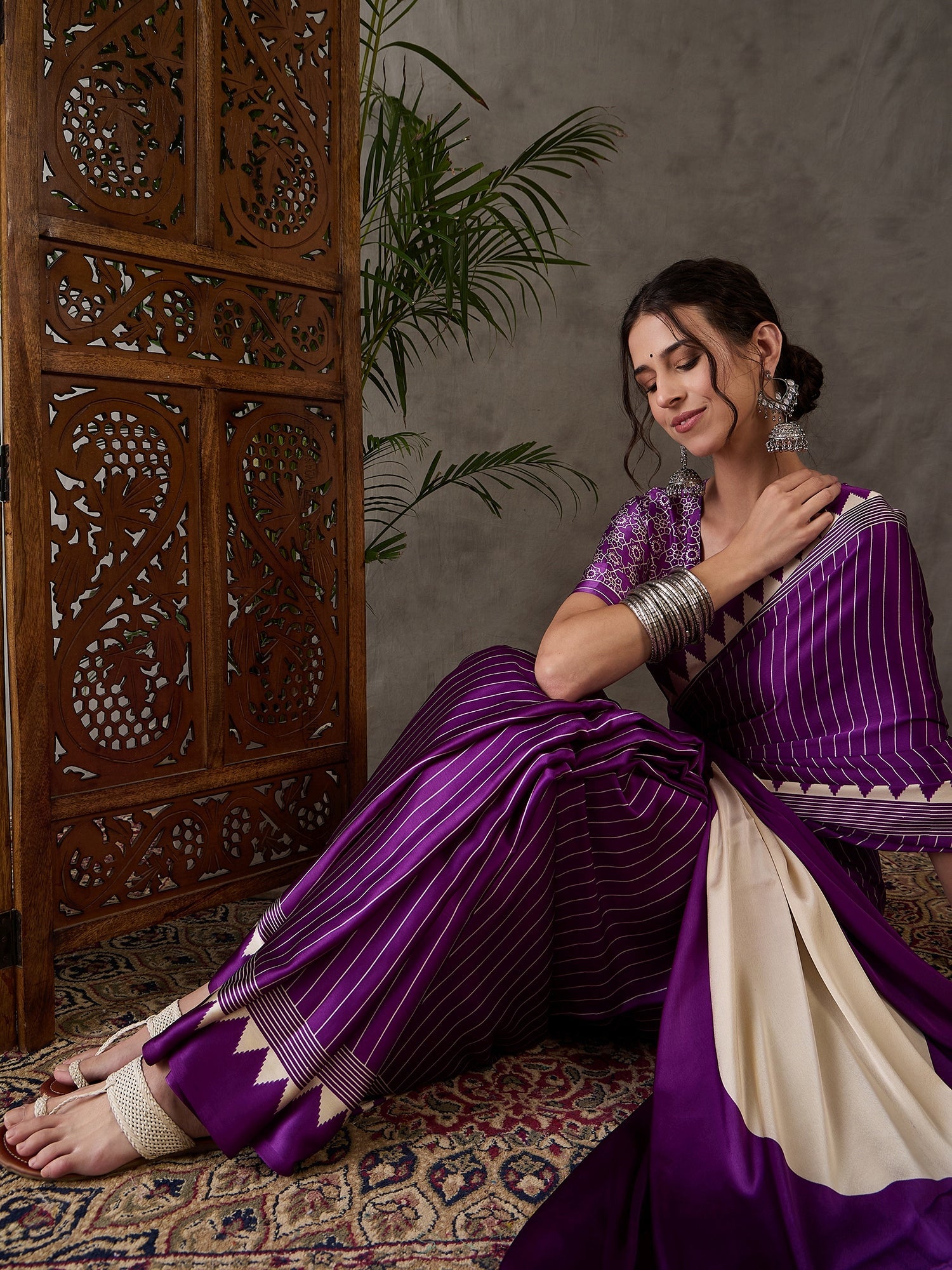 Vihana Graceful Semi Modal Saree for Ethnic Celebrations ClothsVilla
