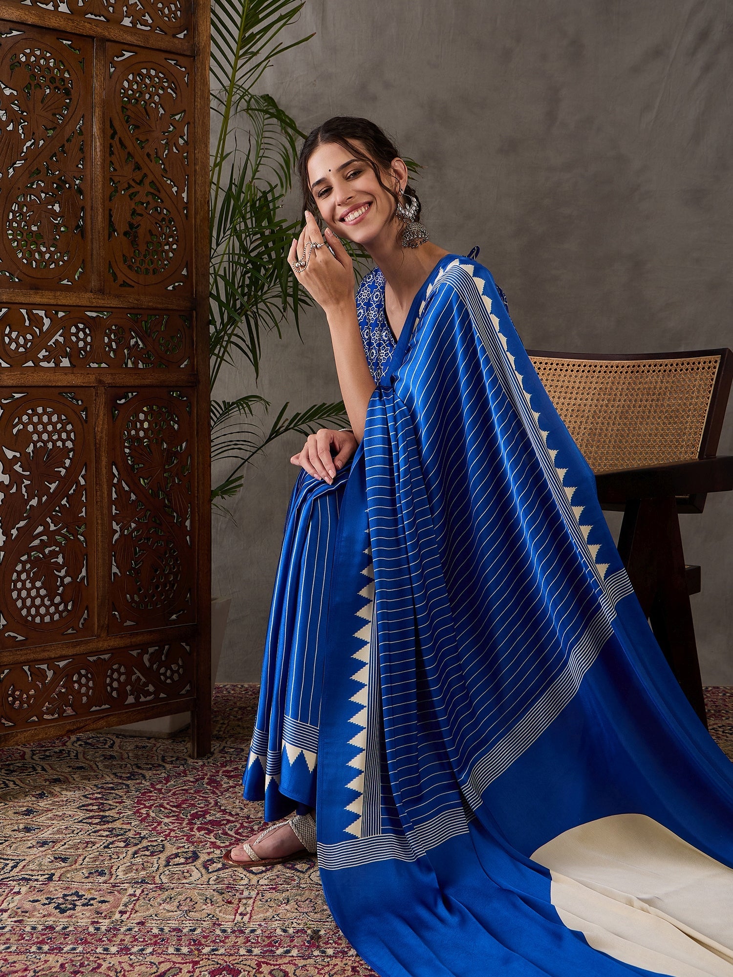 Vihana Graceful Semi Modal Saree for Ethnic Celebrations ClothsVilla