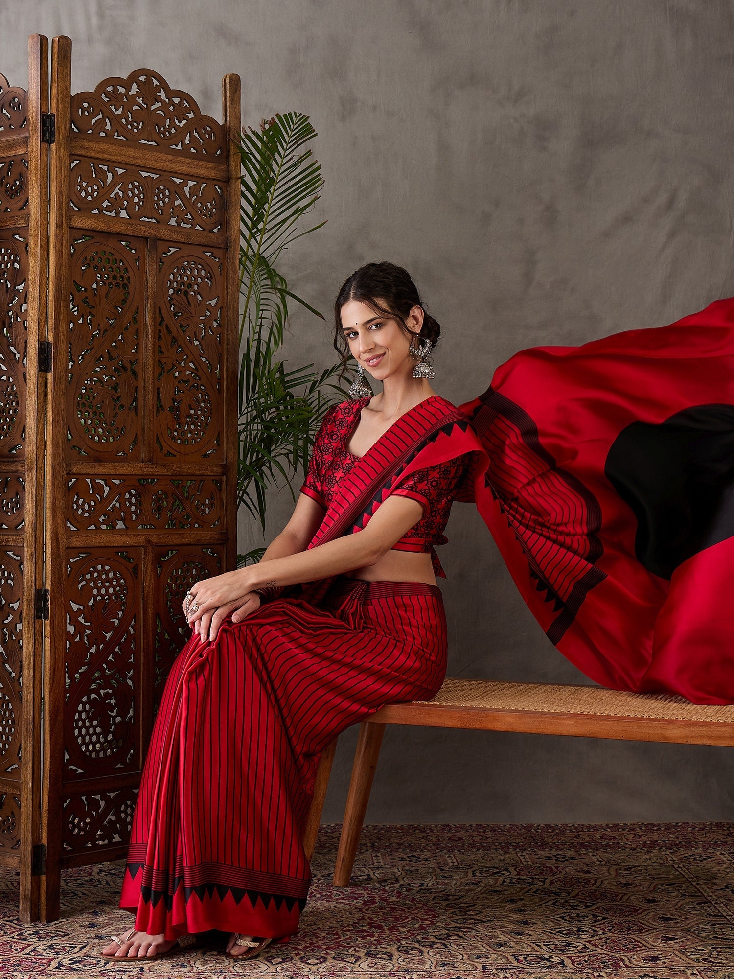 Vihana Graceful Semi Modal Saree for Ethnic Celebrations ClothsVilla