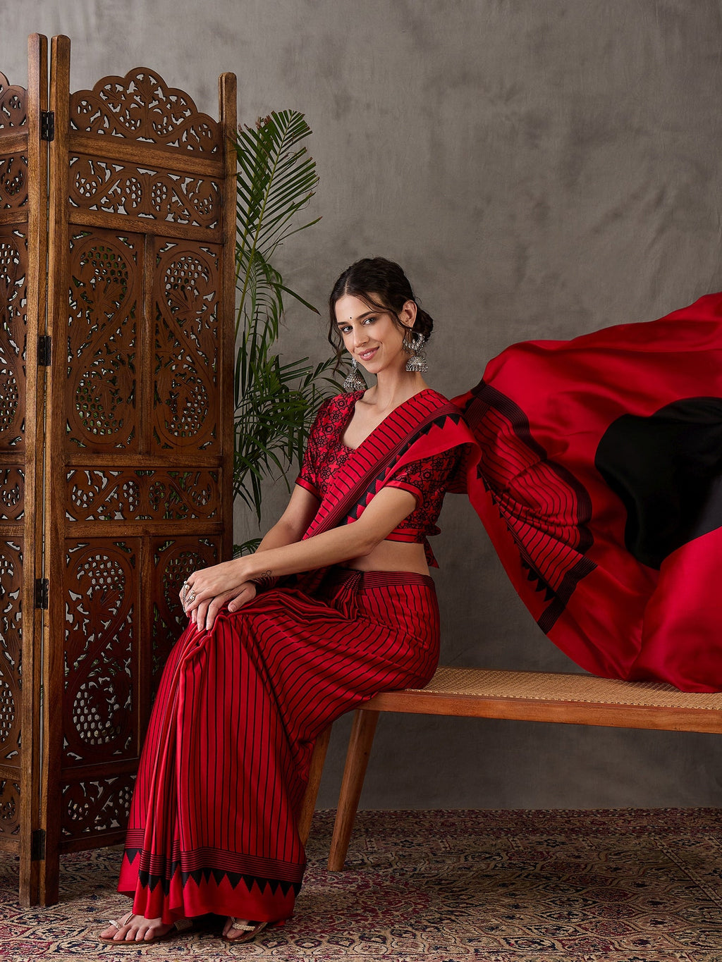 Vihana Graceful Semi Modal Saree for Ethnic Celebrations ClothsVilla