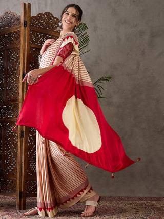 Vihana Graceful Semi Modal Saree for Ethnic Celebrations ClothsVilla