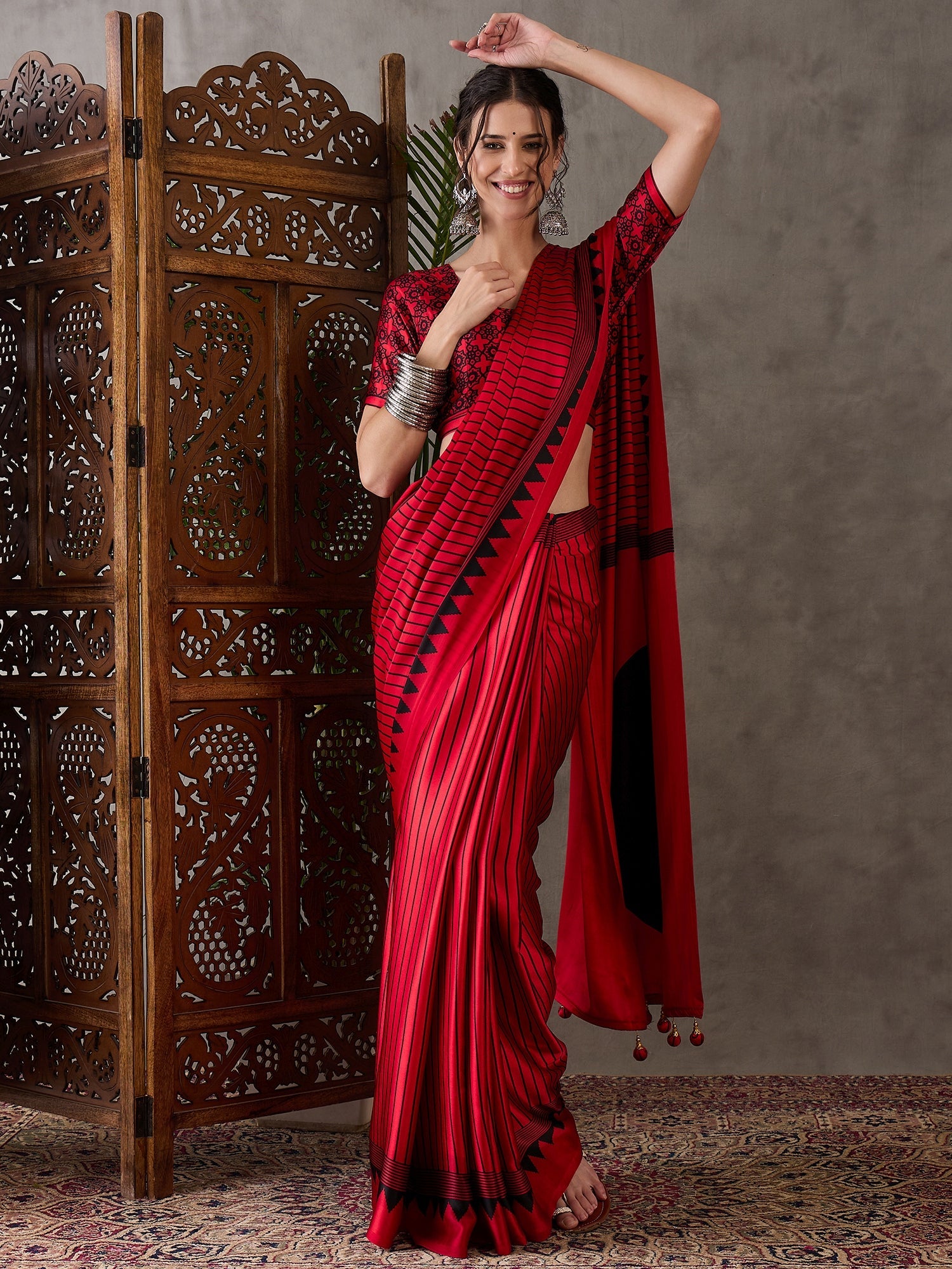 Vihana Graceful Semi Modal Saree for Ethnic Celebrations ClothsVilla