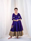 Violet Heavy Silk Embroidered Gown ClothsVilla