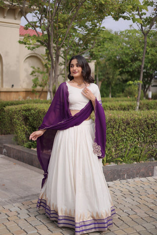 Viscose Jacquard Designer Lehenga Choli Clothsvilla