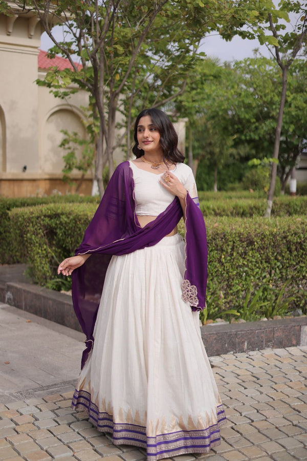 Viscose Jacquard Designer Lehenga Choli Clothsvilla