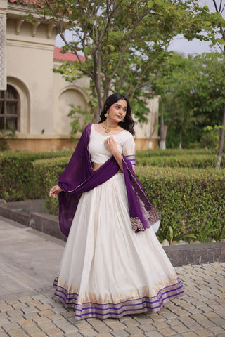 Viscose Jacquard Designer Lehenga Choli Clothsvilla