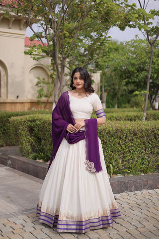 Viscose Jacquard Designer Lehenga Choli Clothsvilla