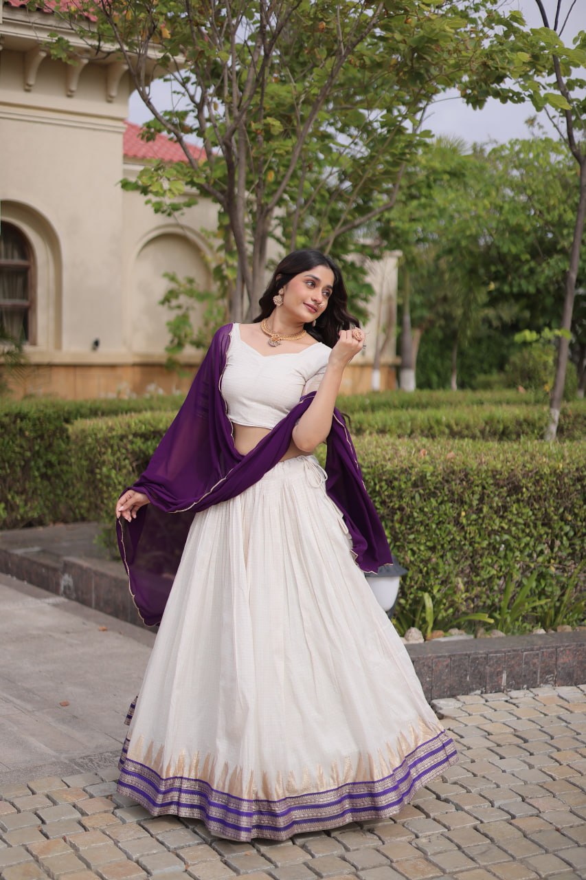 Viscose Jacquard Designer Lehenga Choli Clothsvilla