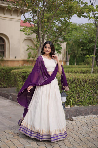 Viscose Jacquard Designer Lehenga Choli Clothsvilla