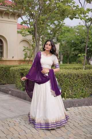 Viscose Jacquard Designer Lehenga Choli Clothsvilla
