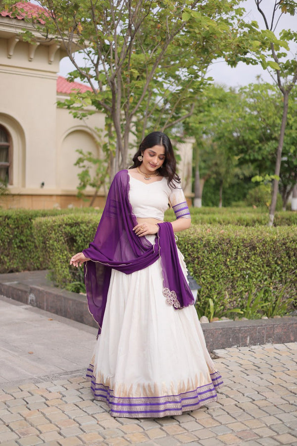Viscose Jacquard Designer Lehenga Choli Clothsvilla