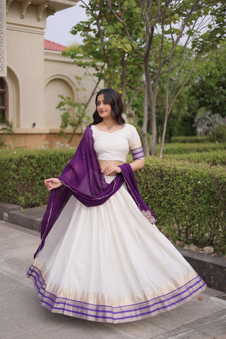 Viscose Jacquard Designer Lehenga Choli Clothsvilla