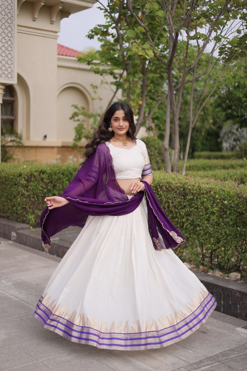 Viscose Jacquard Designer Lehenga Choli Clothsvilla