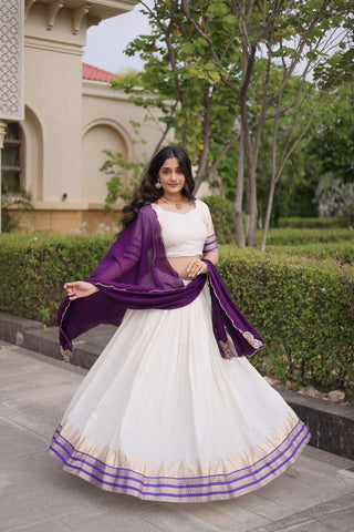 Viscose Jacquard Designer Lehenga Choli Clothsvilla