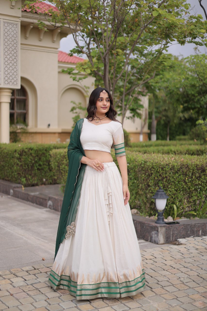Viscose Jacquard Designer Lehenga Choli Clothsvilla
