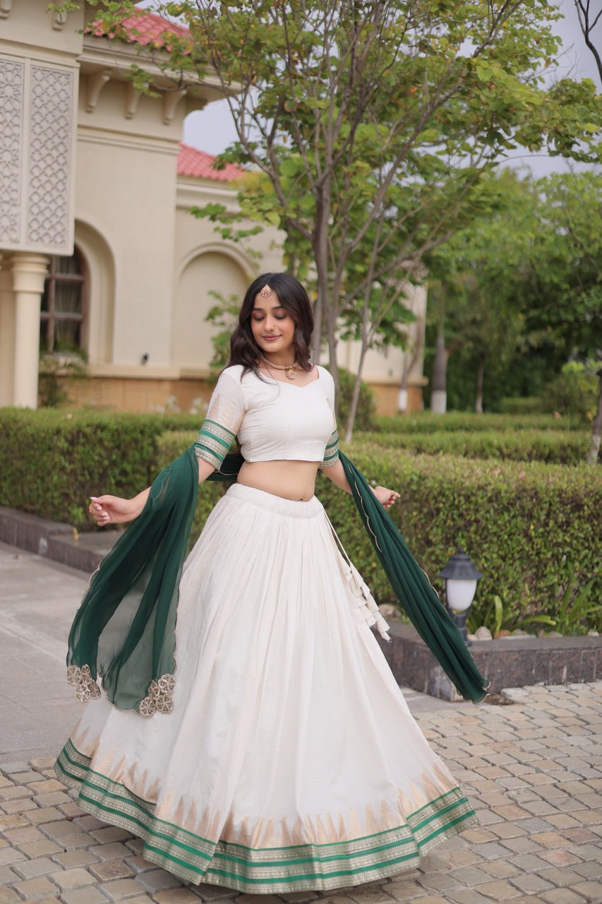 Viscose Jacquard Designer Lehenga Choli Clothsvilla
