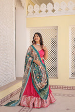 Load image into Gallery viewer, Viscose Jequard Pink Lehenga Set with Gajji Silk Dupatta ClothsVilla