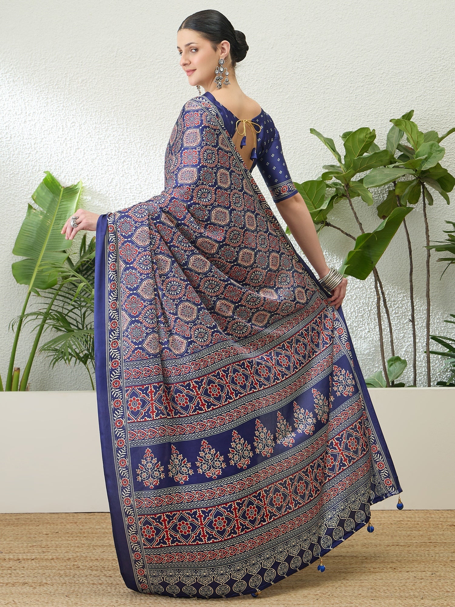 Vritara Graceful Semi Modal Saree for Ethnic Celebrations ClothsVilla