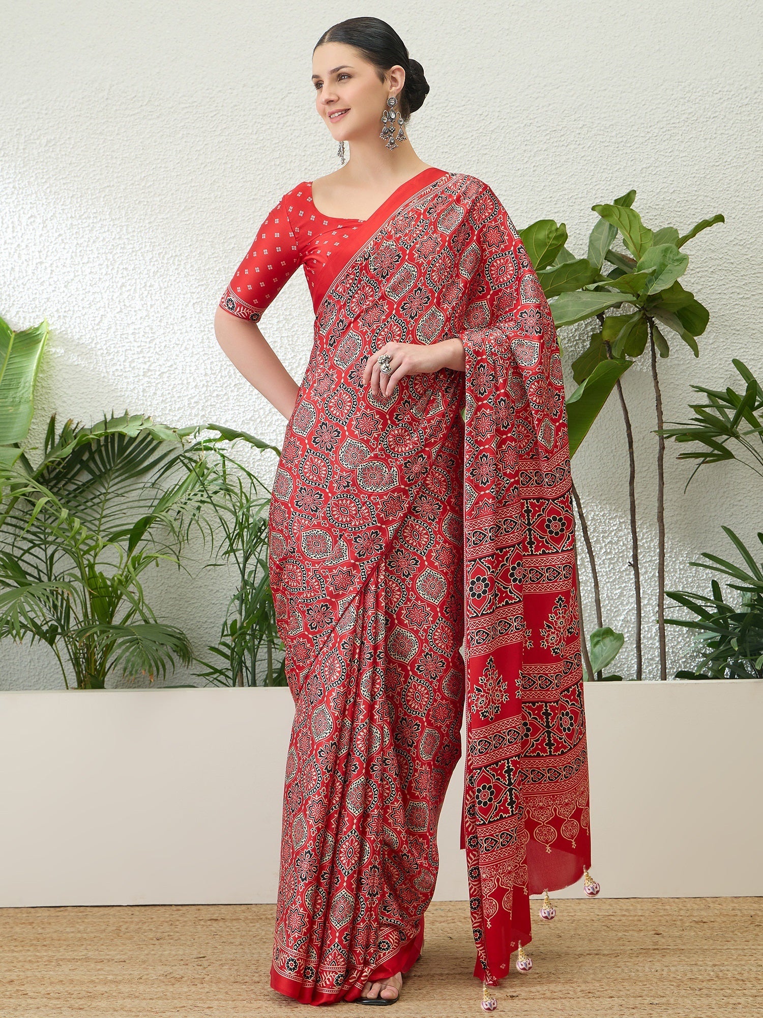 Vritara Graceful Semi Modal Saree for Ethnic Celebrations ClothsVilla