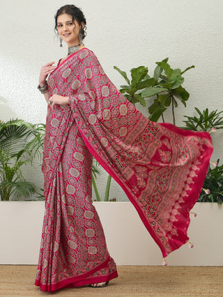 Vritara Graceful Semi Modal Saree for Ethnic Celebrations ClothsVilla