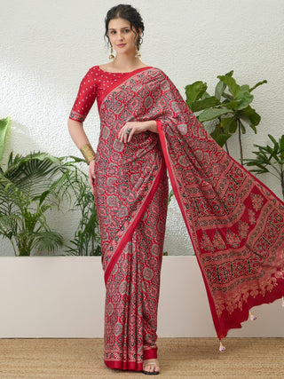 Vritara Graceful Semi Modal Saree for Ethnic Celebrations ClothsVilla