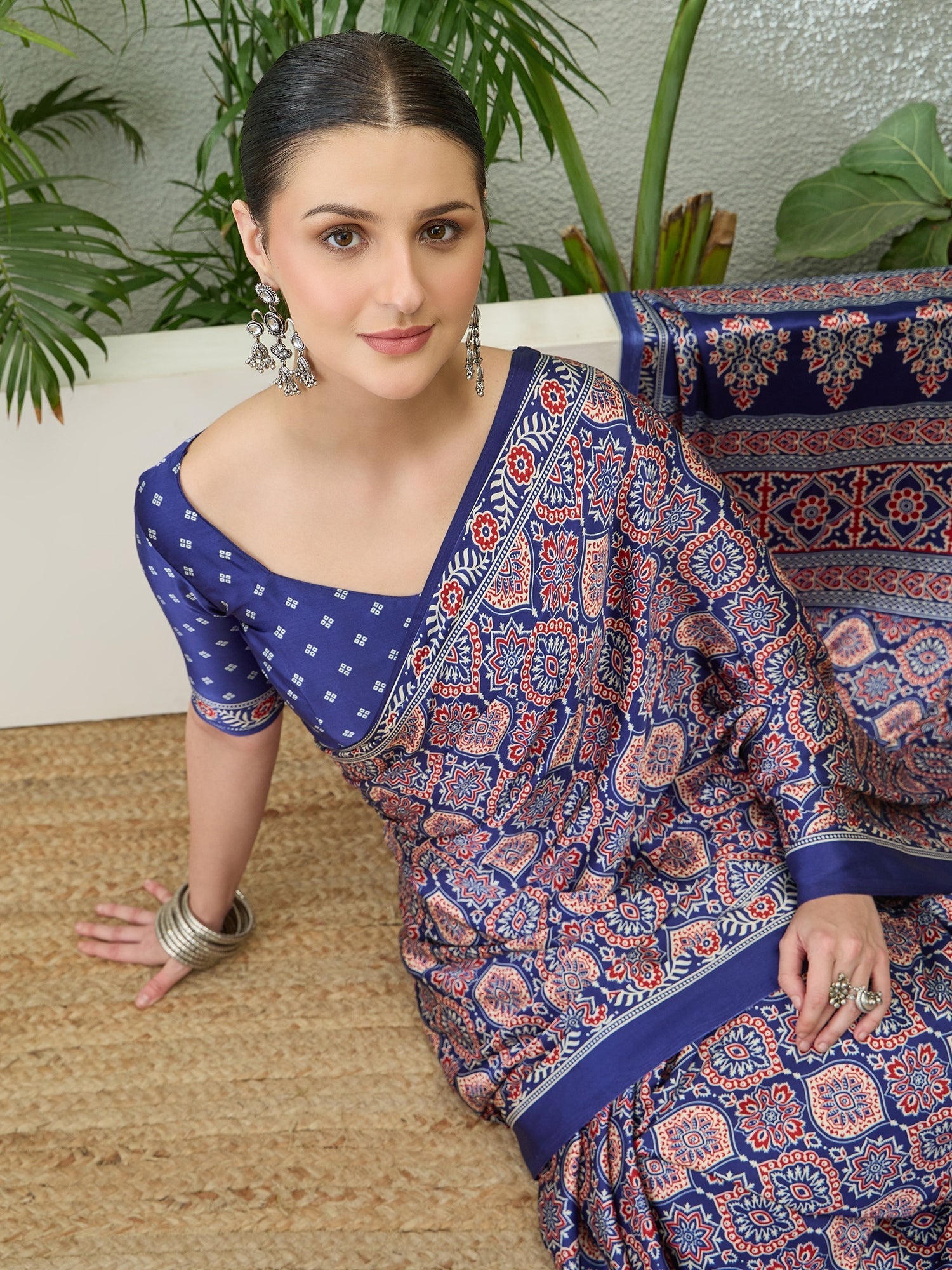 Vritara Graceful Semi Modal Saree for Ethnic Celebrations ClothsVilla
