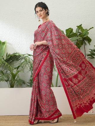 Vritara Graceful Semi Modal Saree for Ethnic Celebrations ClothsVilla