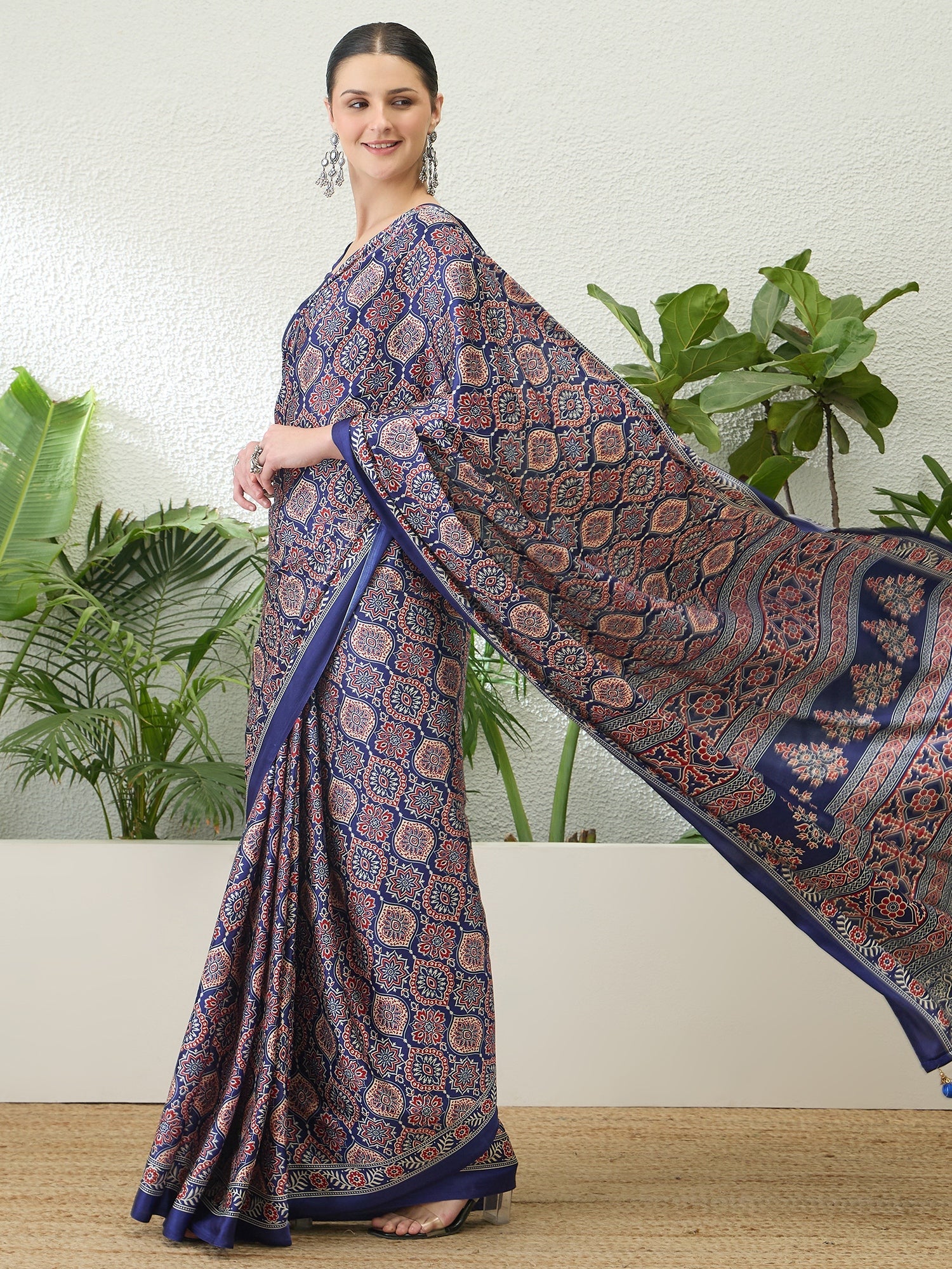 Vritara Graceful Semi Modal Saree for Ethnic Celebrations ClothsVilla