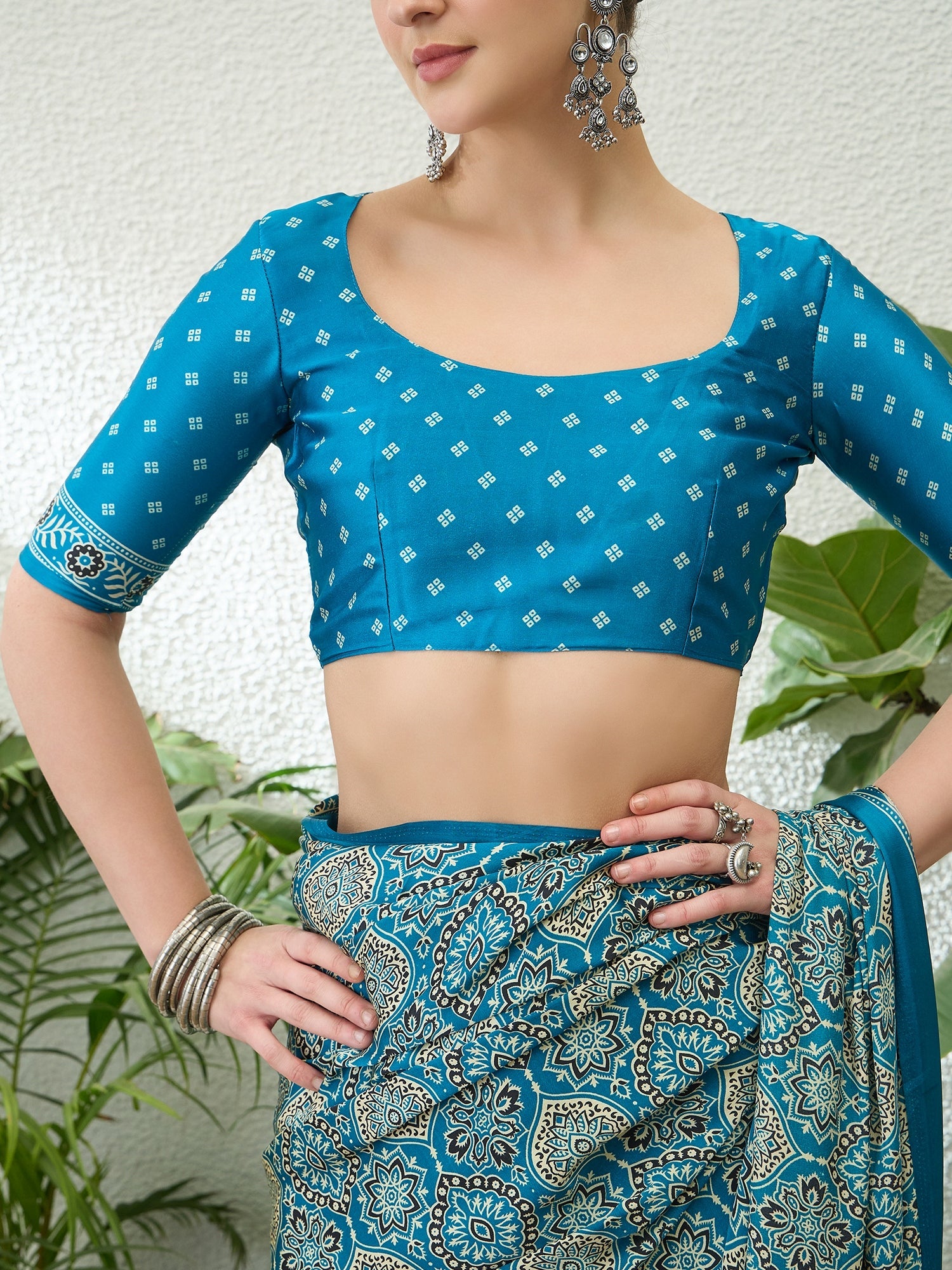 Vritara Graceful Semi Modal Saree for Ethnic Celebrations ClothsVilla