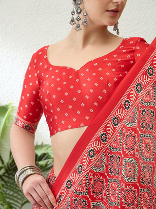 Vritara Graceful Semi Modal Saree for Ethnic Celebrations ClothsVilla