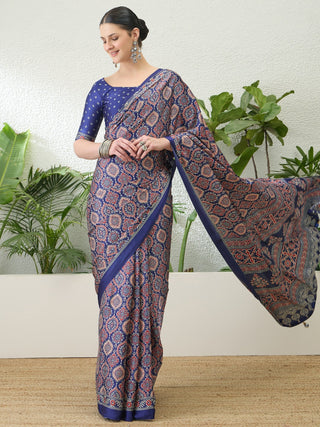 Vritara Graceful Semi Modal Saree for Ethnic Celebrations ClothsVilla