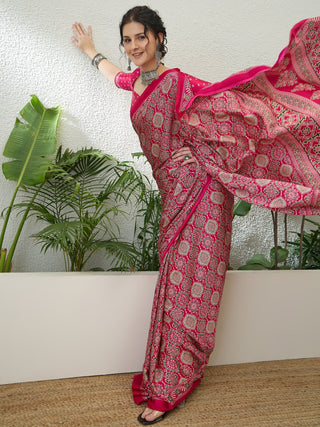 Vritara Graceful Semi Modal Saree for Ethnic Celebrations ClothsVilla